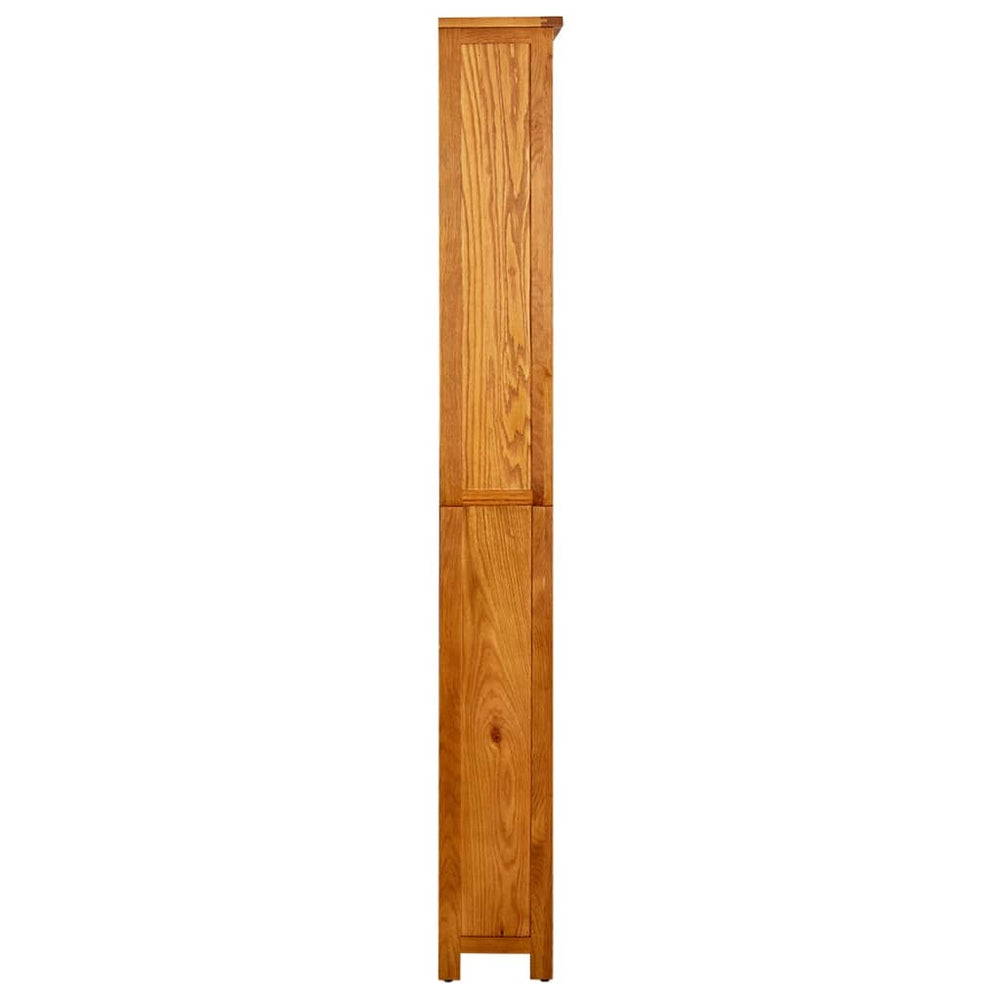 Boekenkast met 6 schappen 80x22,5x180 cm massief eikenhout MeubelReus