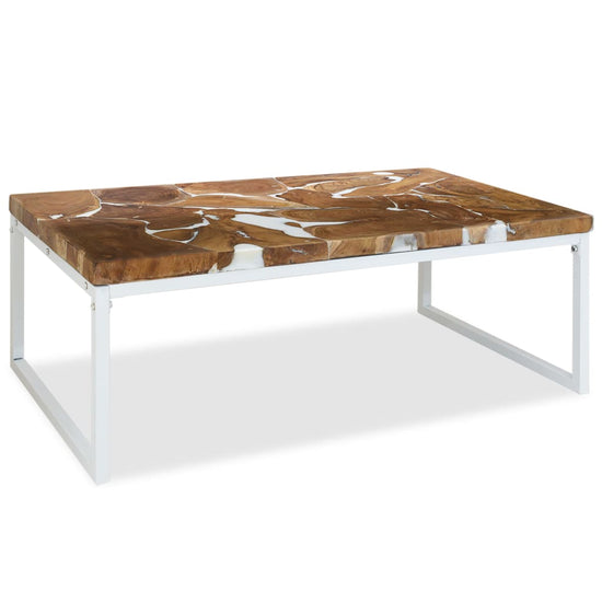 Salontafel 110x60x40 cm teakhout en hars MeubelReus