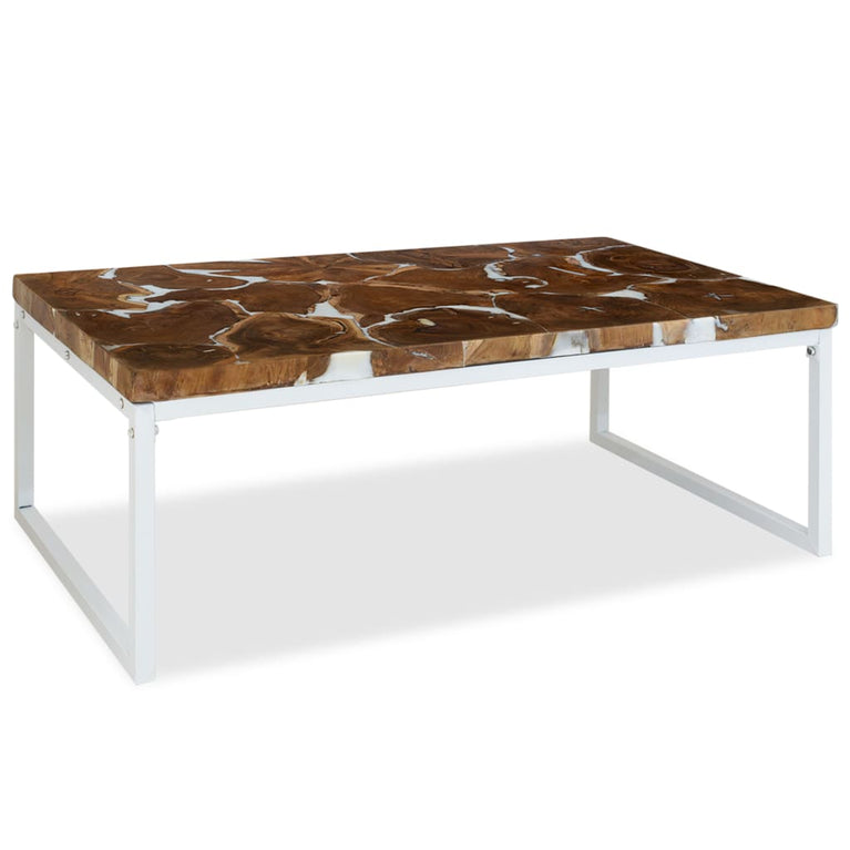 Salontafel 110x60x40 cm teakhout en hars MeubelReus