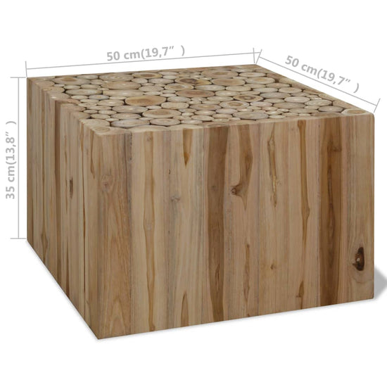 Salontafel 50x50x35 cm echt teakhout MeubelReus