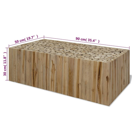 Salontafel 90x50x30 cm echt teakhout MeubelReus