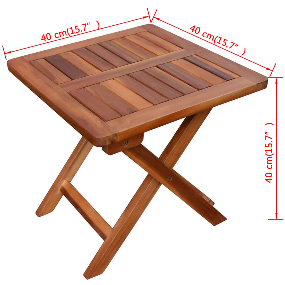 Ligbedden 2 st met tafel massief acaciahout MeubelReus