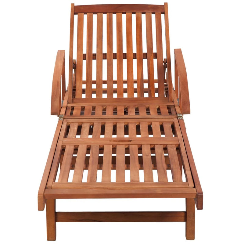 Ligbedden 2 st met tafel massief acaciahout MeubelReus