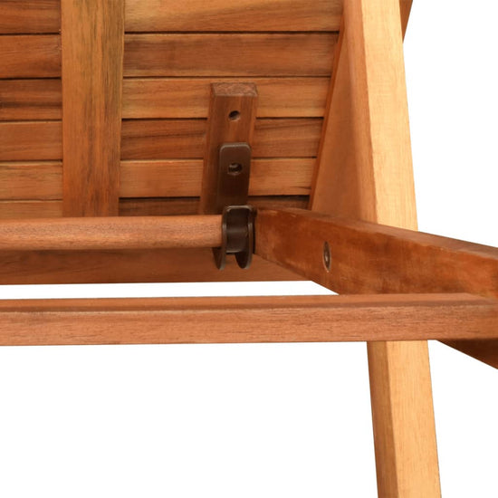 Ligbedden 2 st met tafel massief acaciahout MeubelReus