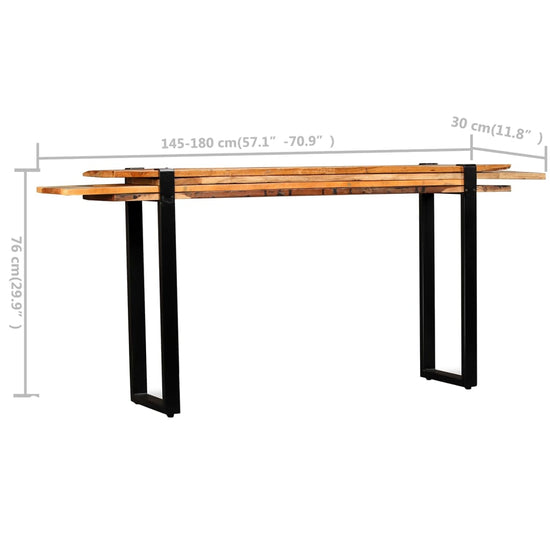 Wandtafel verstelbaar massief gerecycled hout MeubelReus