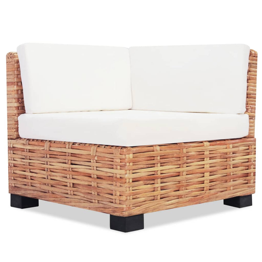Loungeset natuurlijk rattan 27-delig MeubelReus