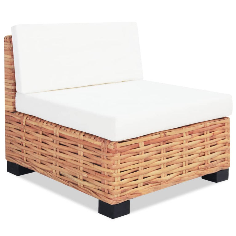 Loungeset natuurlijk rattan 18-delig MeubelReus