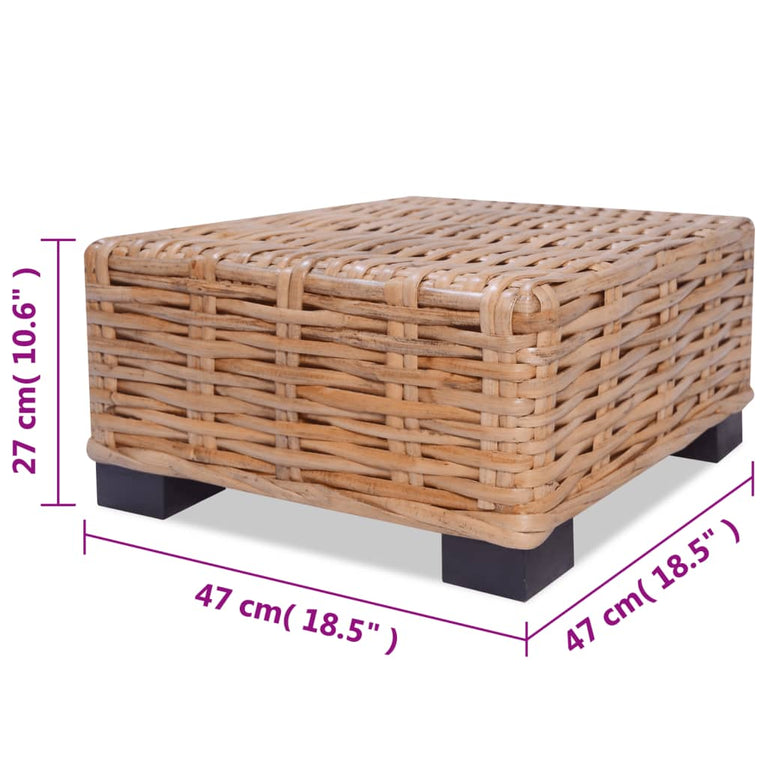 Loungeset natuurlijk rattan 16-delig MeubelReus