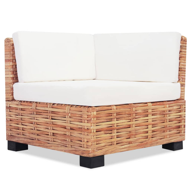 Loungeset natuurlijk rattan 16-delig MeubelReus