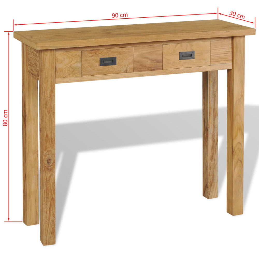 Wandtafel massief teakhout 90x30x80 cm MeubelReus