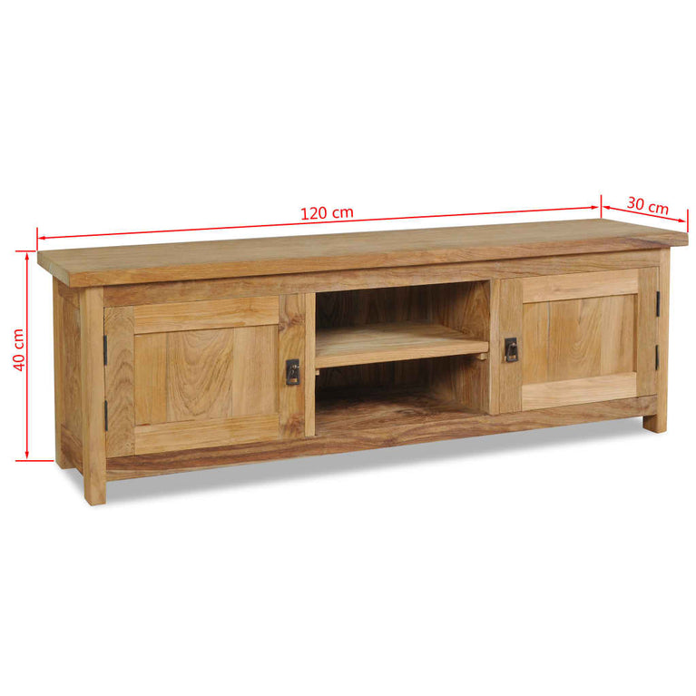 Tv-meubel 120x30x40 cm massief teakhout