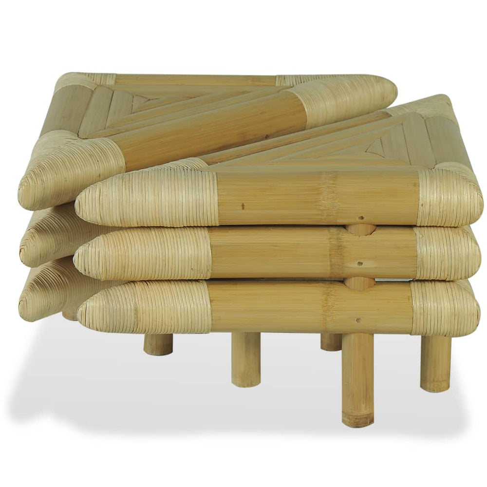 Nachtkastjes 60x60x40 cm bamboe natuurlijk 2 st MeubelReus