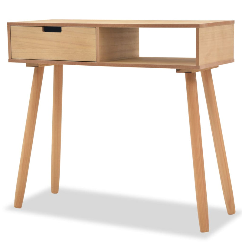 Wandtafel 80x30x72 cm massief grenenhout bruin MeubelReus
