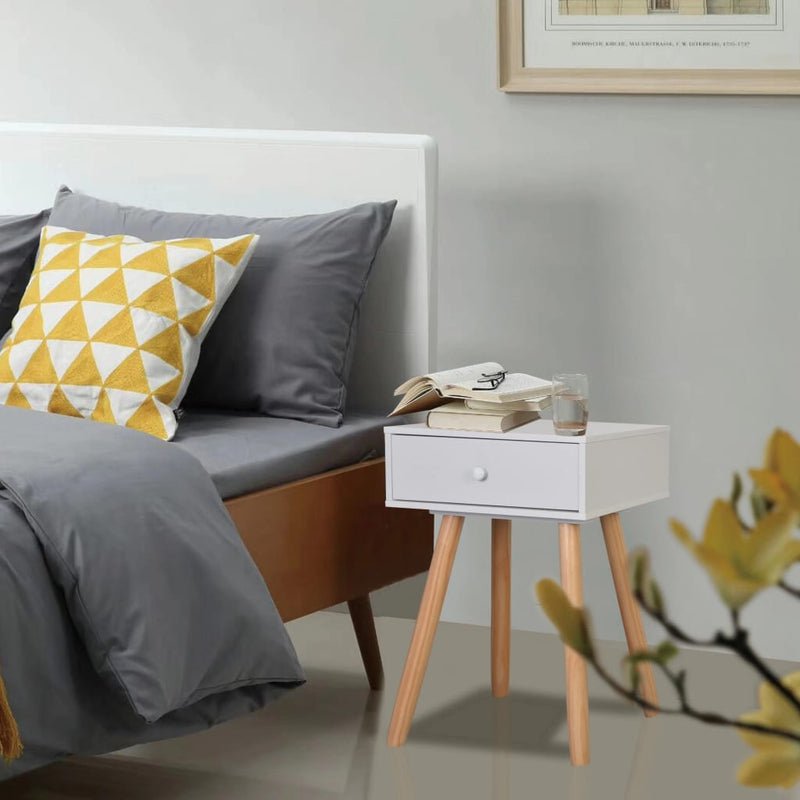 Nachtkastjes 2 st 40x30x61 cm massief grenenhout wit MeubelReus