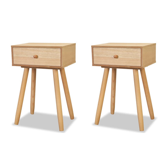 Nachtkastjes 2 st 40x30x61 cm massief grenenhout bruin MeubelReus