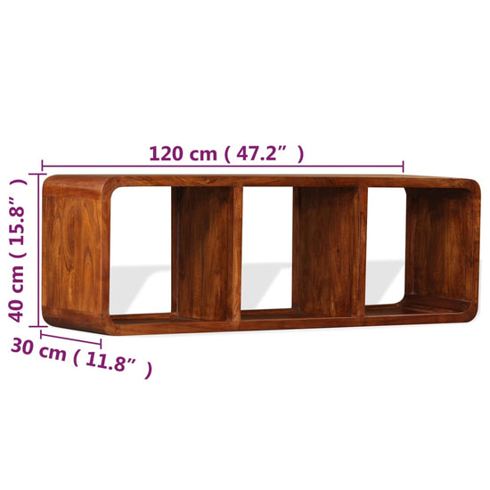Tv-meubel 120x30x40 cm massief hout met honingafwerking MeubelReus