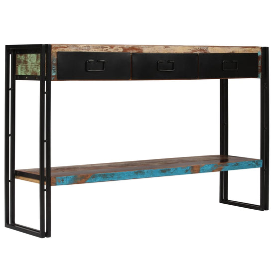 Wandtafel 120x30x76 cm massief gerecycled hout MeubelReus