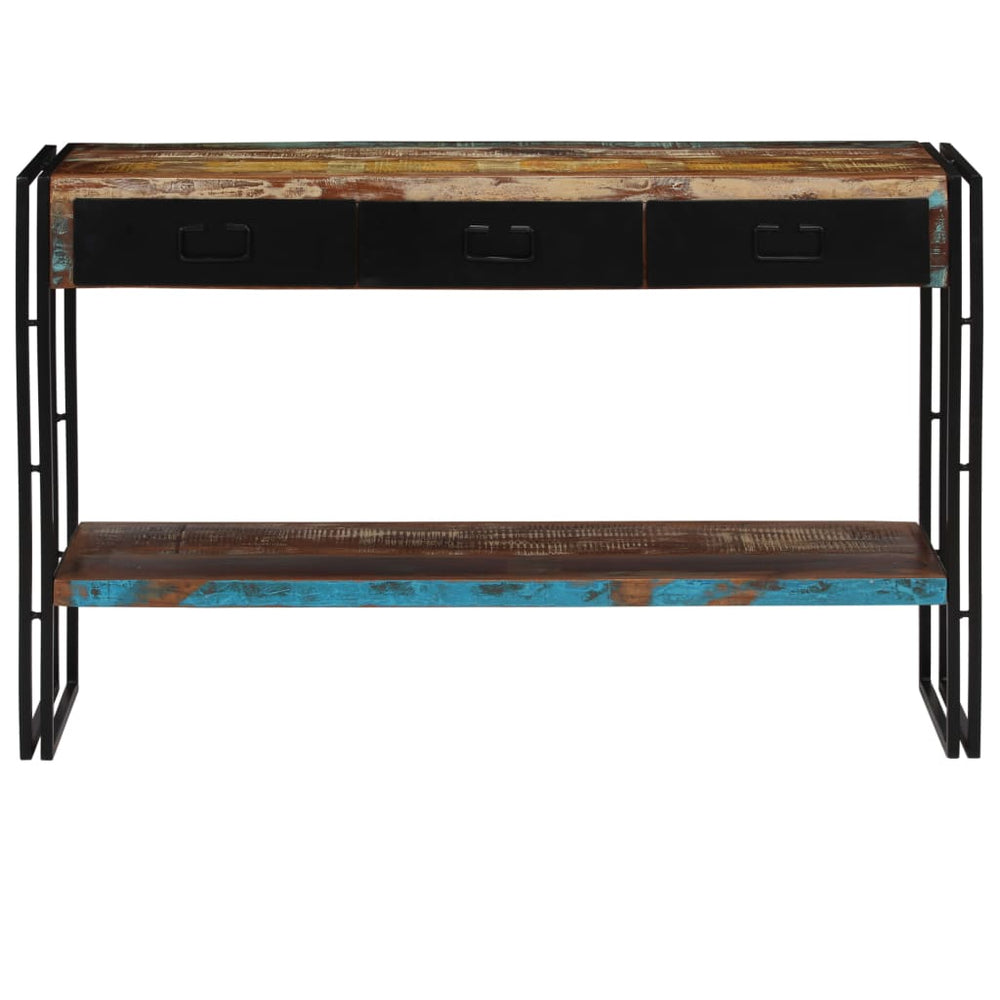 Wandtafel 120x30x76 cm massief gerecycled hout MeubelReus