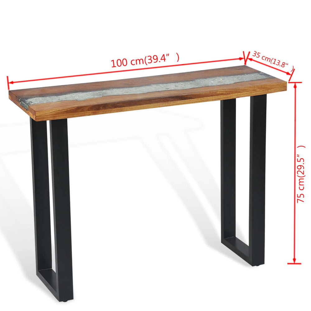 Wandtafel 100x35x75 cm teakhout MeubelReus