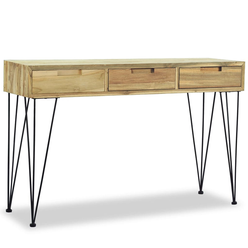 Wandtafel 120x35x76 cm massief teakhout MeubelReus