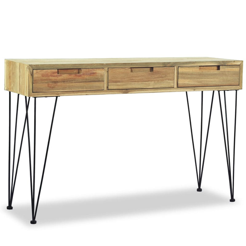 Wandtafel 120x35x76 cm massief teakhout MeubelReus