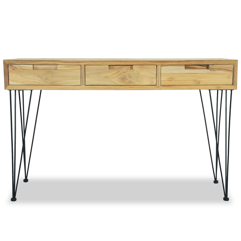 Wandtafel 120x35x76 cm massief teakhout MeubelReus