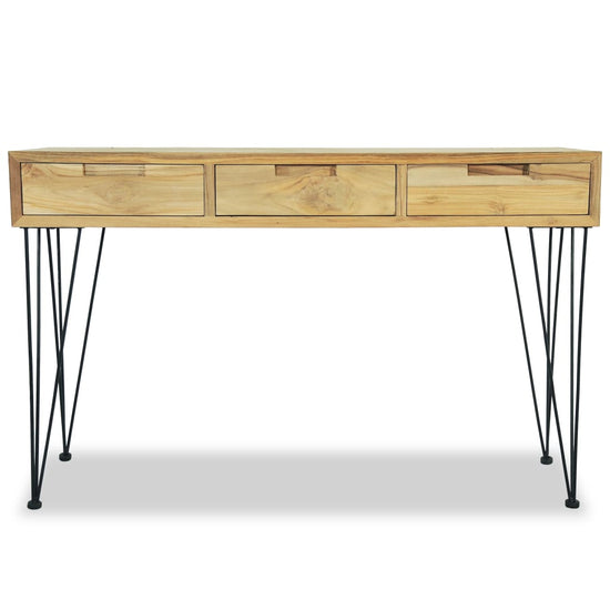 Wandtafel 120x35x76 cm massief teakhout MeubelReus