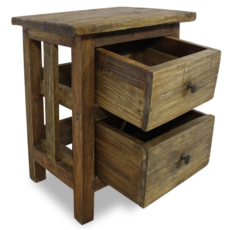 Nachtkastje 40x30x51 cm massief gerecycled hout MeubelReus