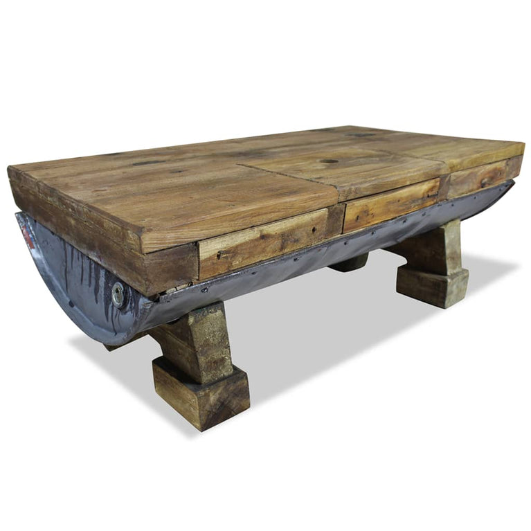 Salontafel 90x50x35 cm massief gerecycled hout MeubelReus
