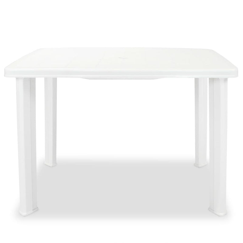 Tuintafel 101x68x72 cm kunststof wit MeubelReus
