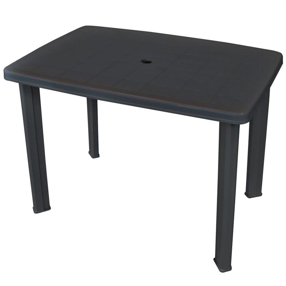 Tuintafel 101x68x72 cm kunststof antraciet MeubelReus