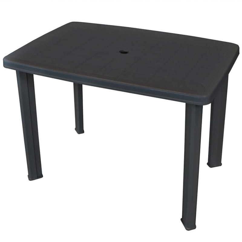 Tuintafel 101x68x72 cm kunststof antraciet MeubelReus