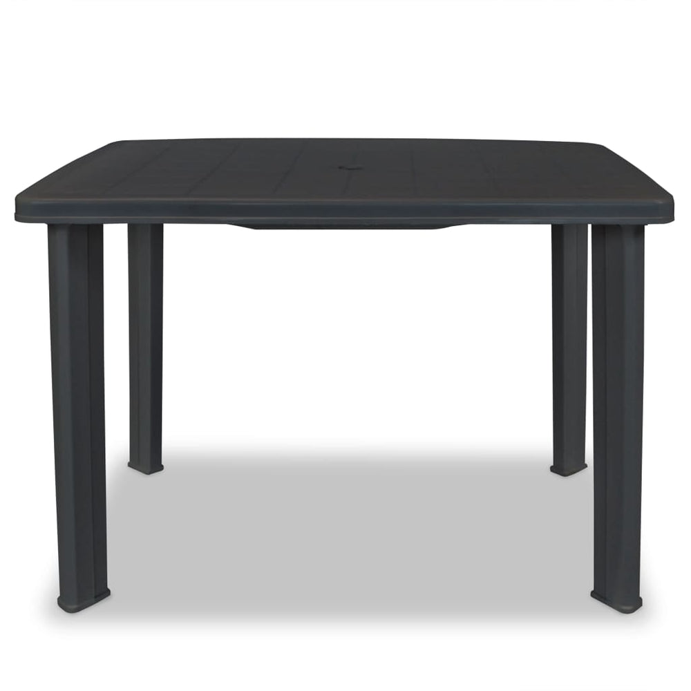 Tuintafel 101x68x72 cm kunststof antraciet MeubelReus