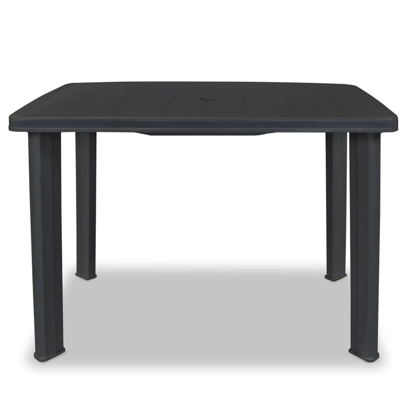 Tuintafel 101x68x72 cm kunststof antraciet MeubelReus