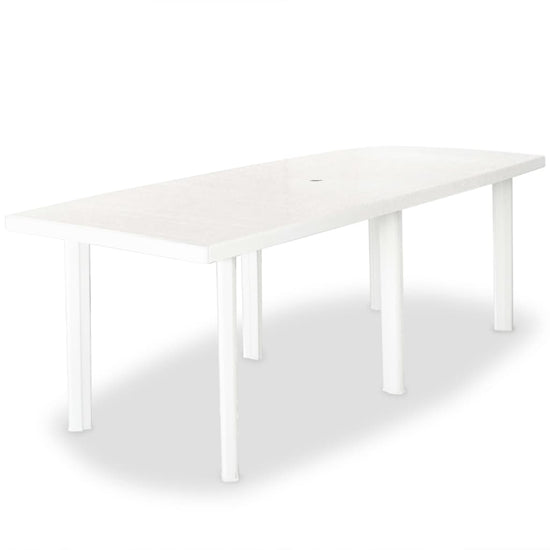 Tuintafel 210x96x72 cm kunststof wit MeubelReus