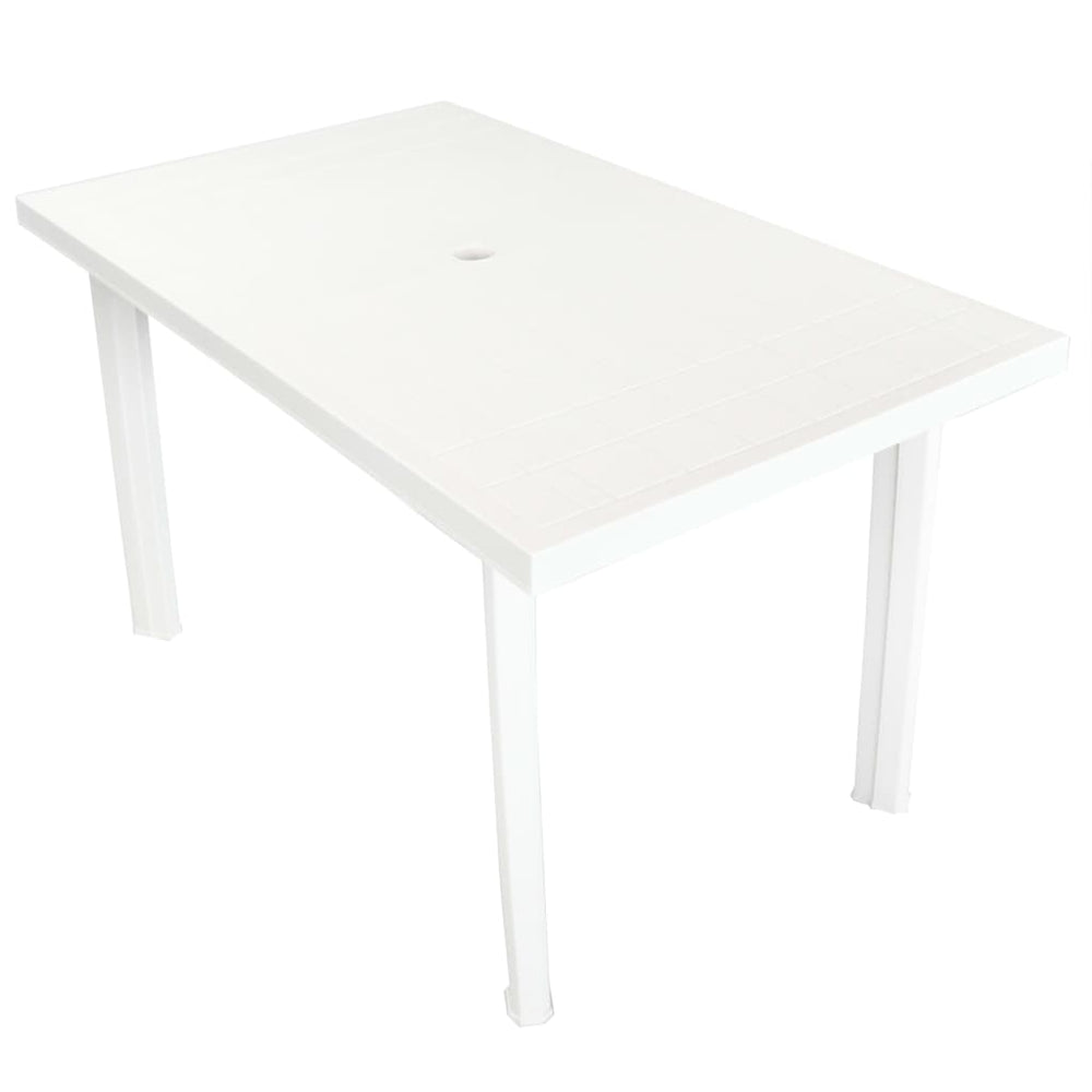 Tuintafel 126x76x72 cm kunststof wit MeubelReus
