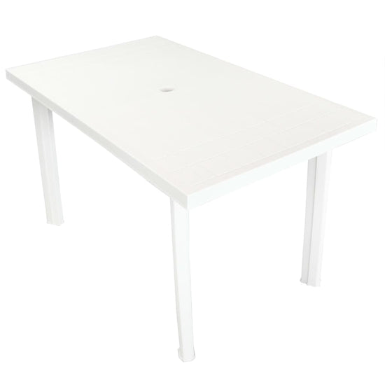 Tuintafel 126x76x72 cm kunststof wit MeubelReus