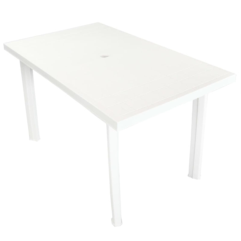 Tuintafel 126x76x72 cm kunststof wit MeubelReus