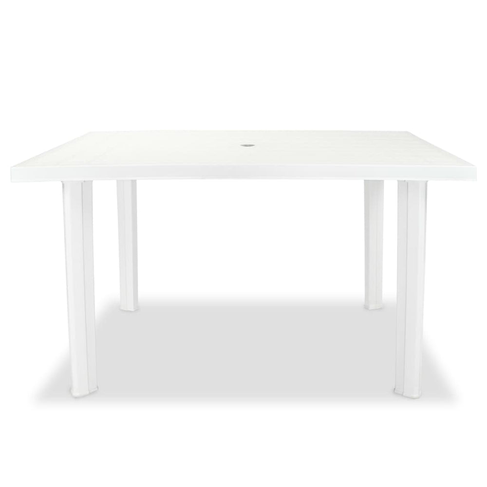 Tuintafel 126x76x72 cm kunststof wit MeubelReus