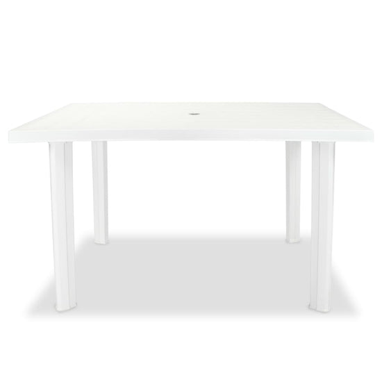 Tuintafel 126x76x72 cm kunststof wit MeubelReus
