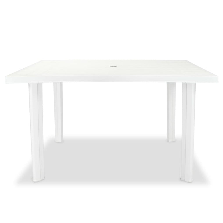 Tuintafel 126x76x72 cm kunststof wit MeubelReus