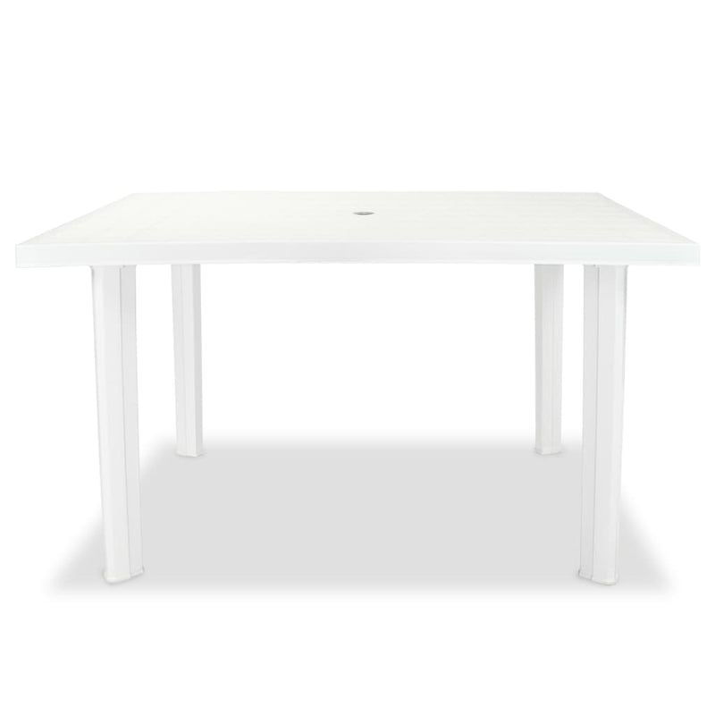 Tuintafel 126x76x72 cm kunststof wit MeubelReus