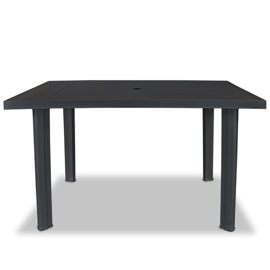 Tuintafel 126x76x72 cm kunststof antraciet MeubelReus