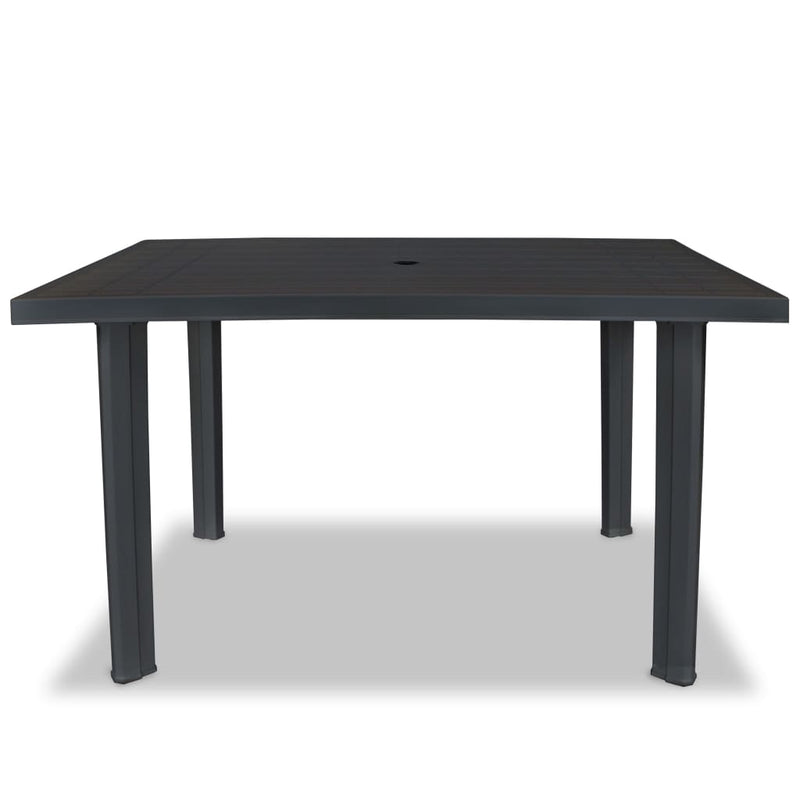 Tuintafel 126x76x72 cm kunststof antraciet MeubelReus