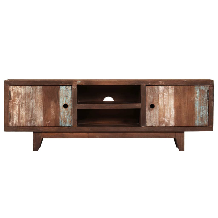 Tv-meubel vintage stijl 118x30x40 cm massief acaciahout MeubelReus
