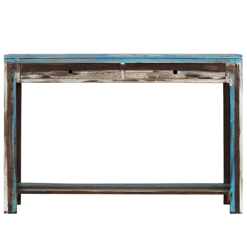 Wandtafel vintage stijl 118x30x80 cm massief hout MeubelReus