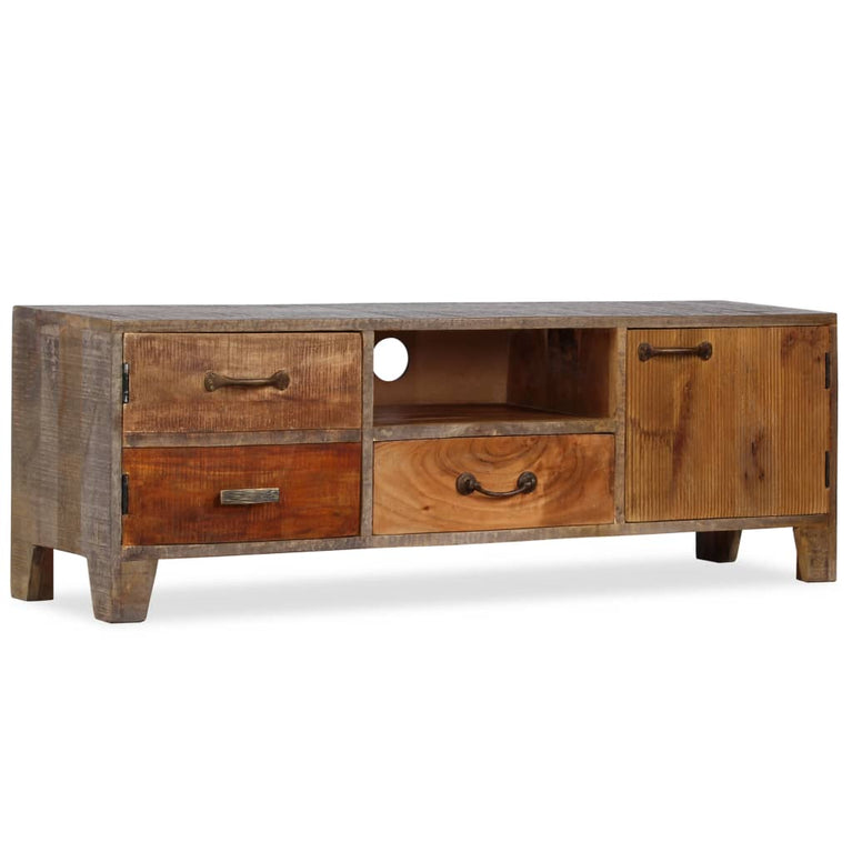 Tv-meubel vintage 118x30x40 cm massief hout MeubelReus