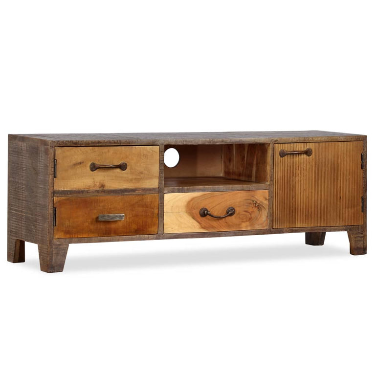 Tv-meubel vintage 118x30x40 cm massief hout MeubelReus