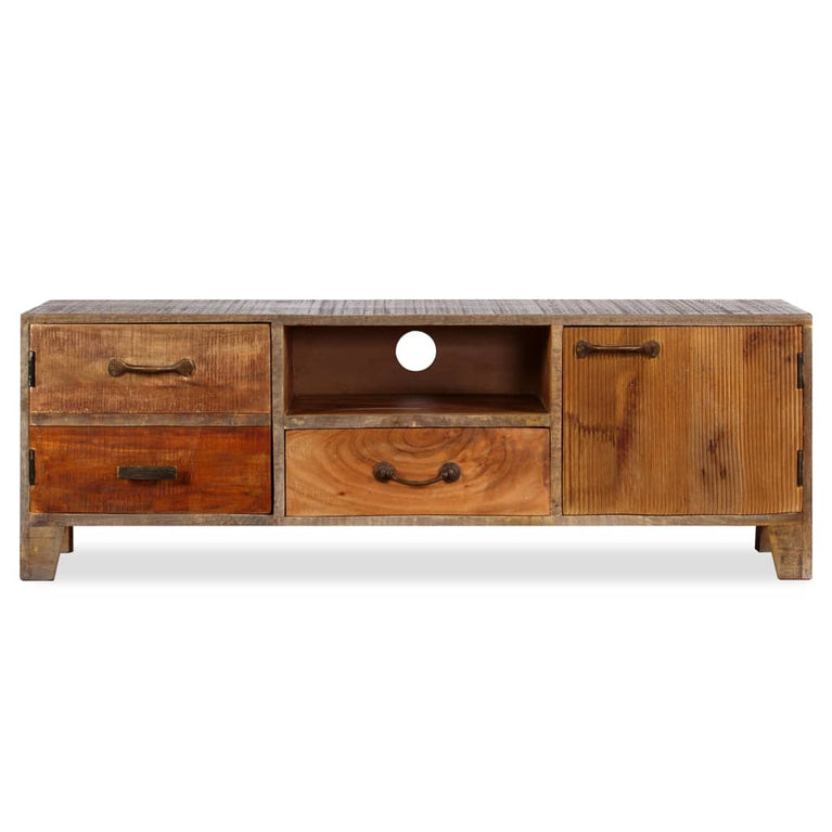 Tv-meubel vintage 118x30x40 cm massief hout MeubelReus