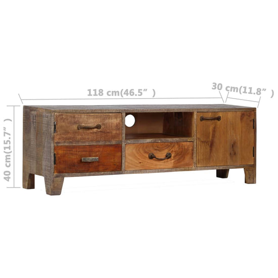 Tv-meubel vintage 118x30x40 cm massief hout MeubelReus